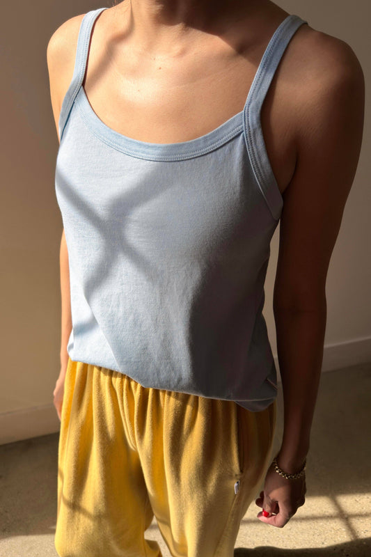 Organic Cotton Dana Cami: Baby Blue