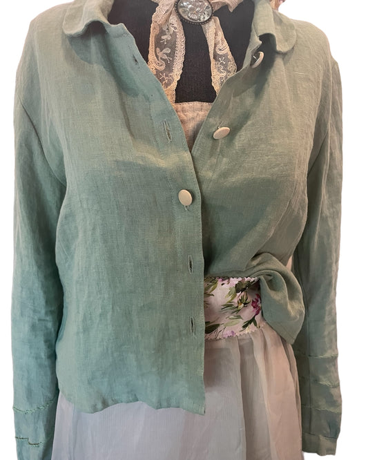 Prairie Blouse with embroidery- Frosted Meadow - Best Seller