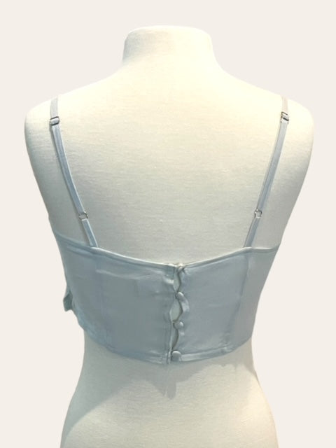 Romantic Silk Bralette - Cloud Blue