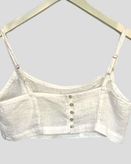 BRALETTE - WHITE LUXE LINEN - Best Seller