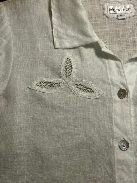 Short Sleeve Linen Blouse