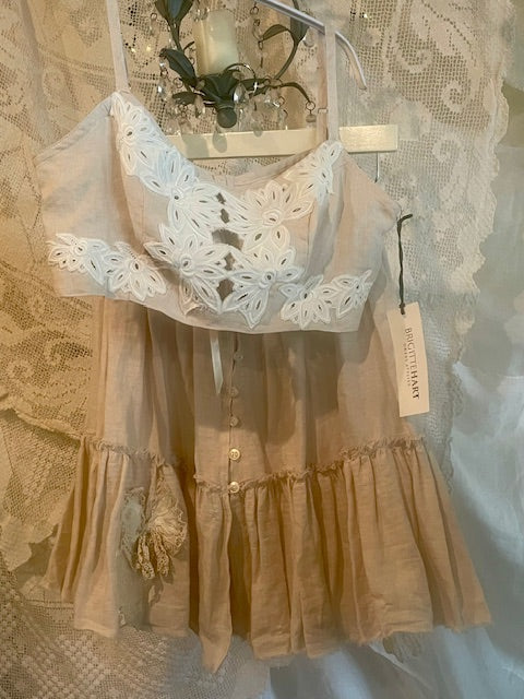 Petticoat upcycled linen and lace