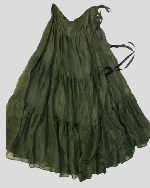 CLEMENTINE SKIRT - Forest Green Silk