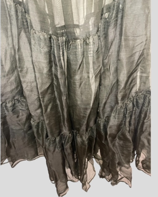 CLEMENTINE SKIRT - Forest Green Silk