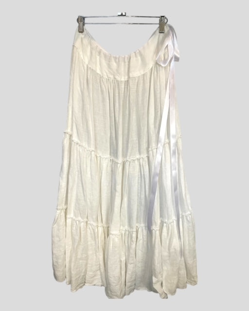 CLEMENTINE SKIRT - White Luxe Linen - Best Seller
