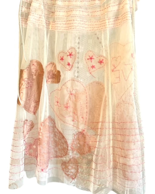 Coeurs d'amour Tie-Waist Overskirt Embroidered- Limited Edition - 1 Left