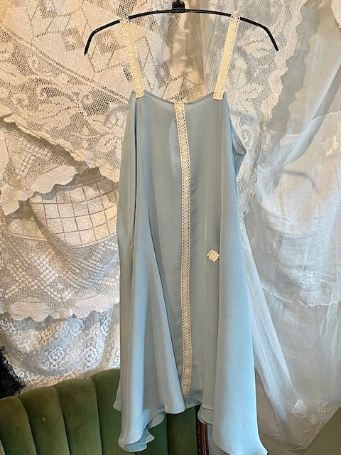 BABY DOLL SLIP DRESS - PALE FRENCH BLUE Brigitte Hart Dress Atelier BABY DOLL SLIP DRESS - PALE FRENCH BLUE Brigitte Hart Dress Atelier