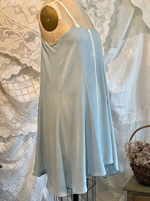 BABY DOLL SLIP DRESS - PALE FRENCH BLUE