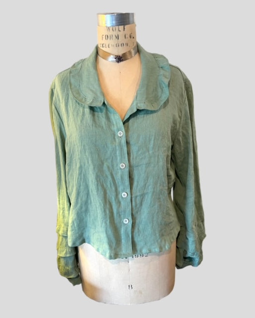 Prairie Blouse with ruffles- Frosted Meadow - Best Seller