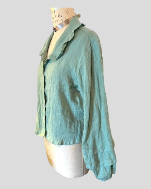 Prairie Blouse with ruffles- Frosted Meadow - Best Seller