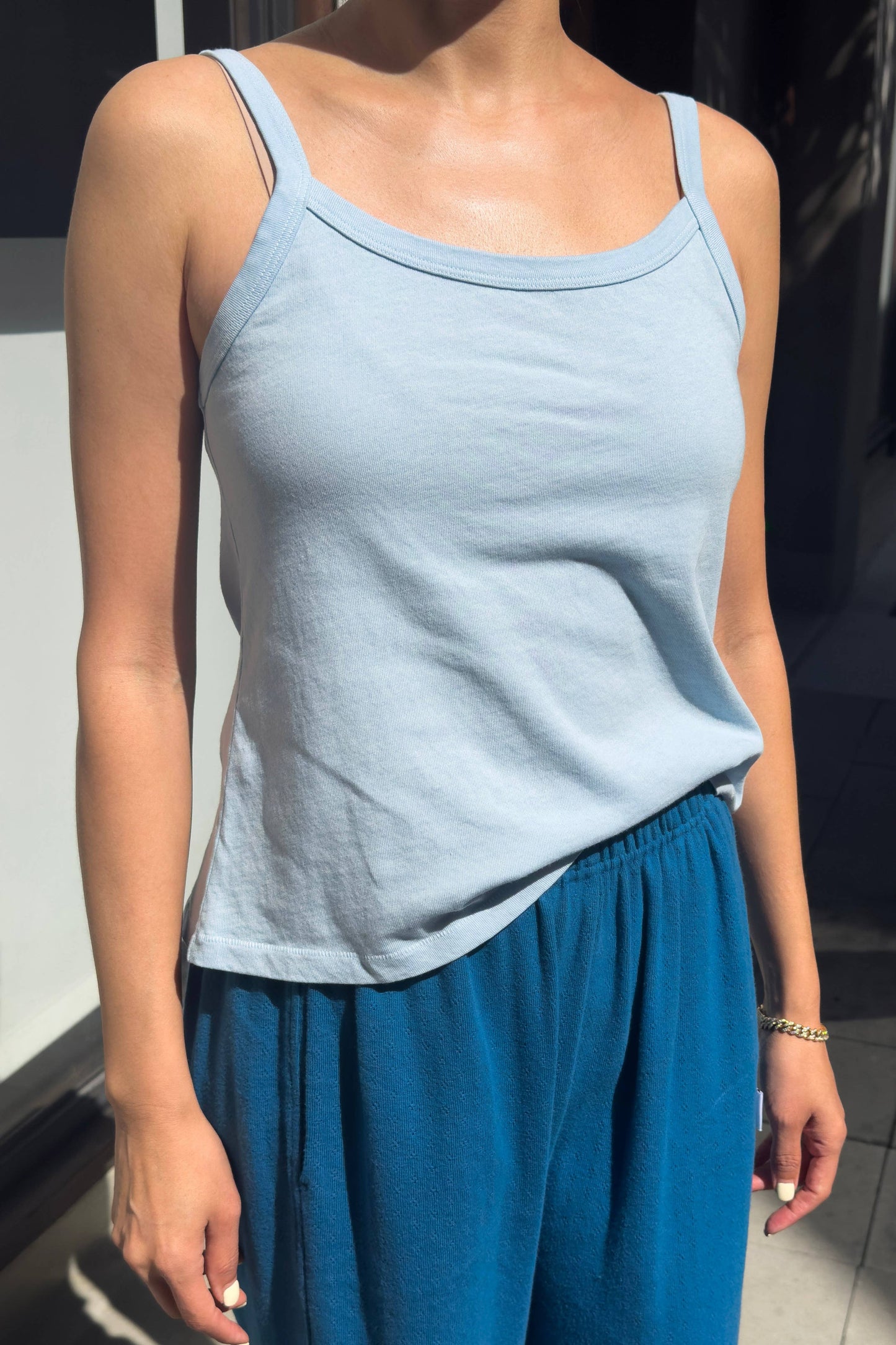 Organic Cotton Dana Cami: Baby Blue