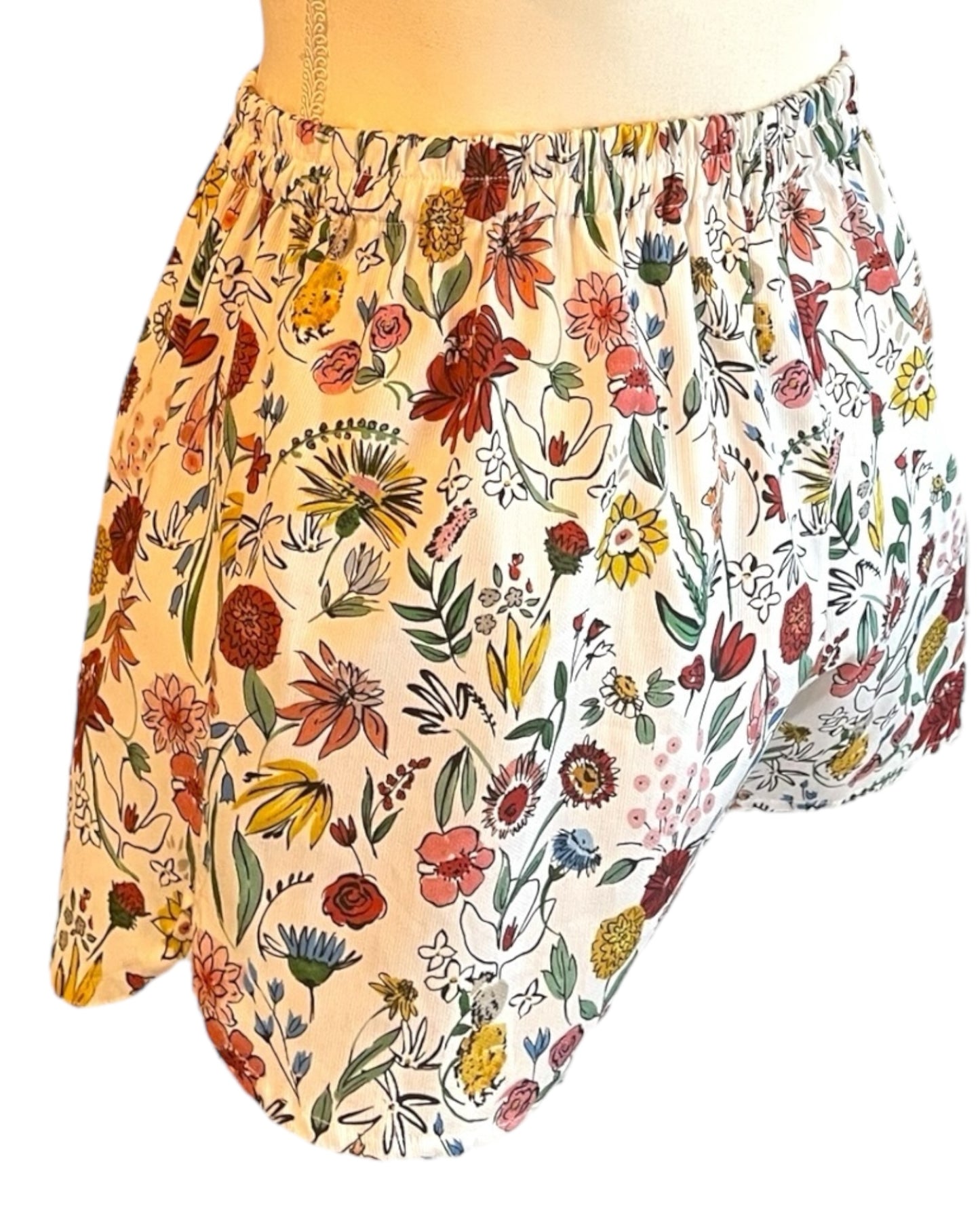 Playa Shorts, Garden Party Print Cotton Faille