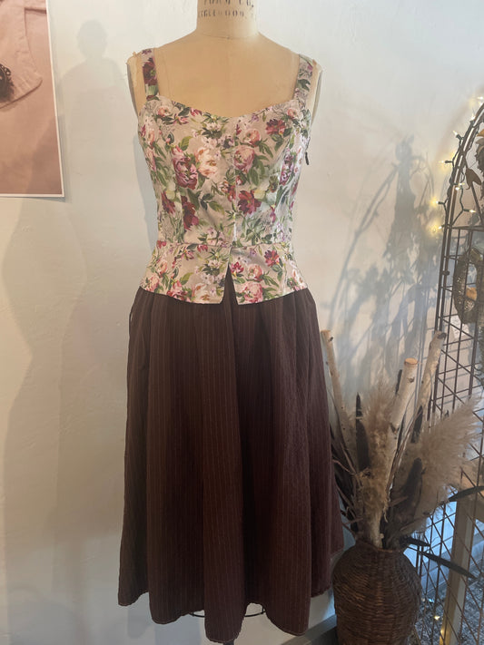 Linen Tie-waist Full Skirt