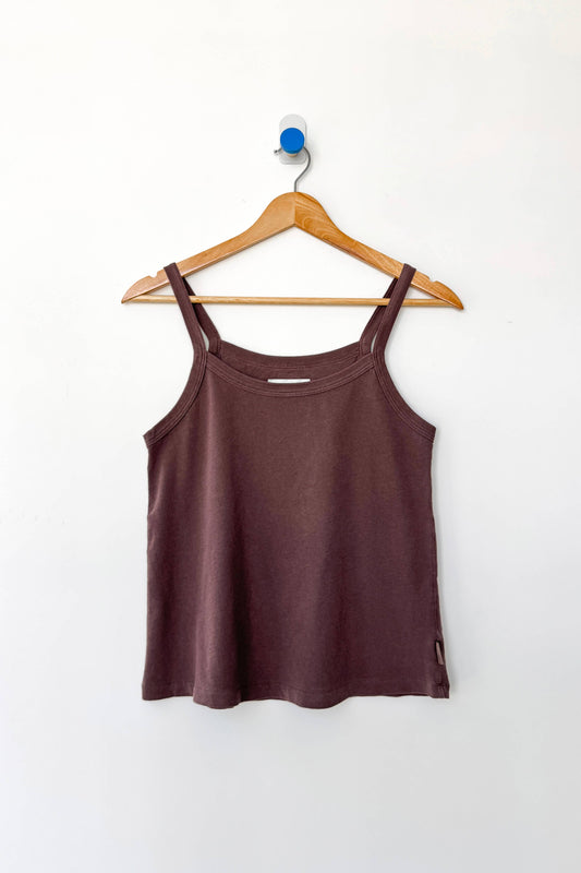 Organic Cotton Dana Cami: Coffee