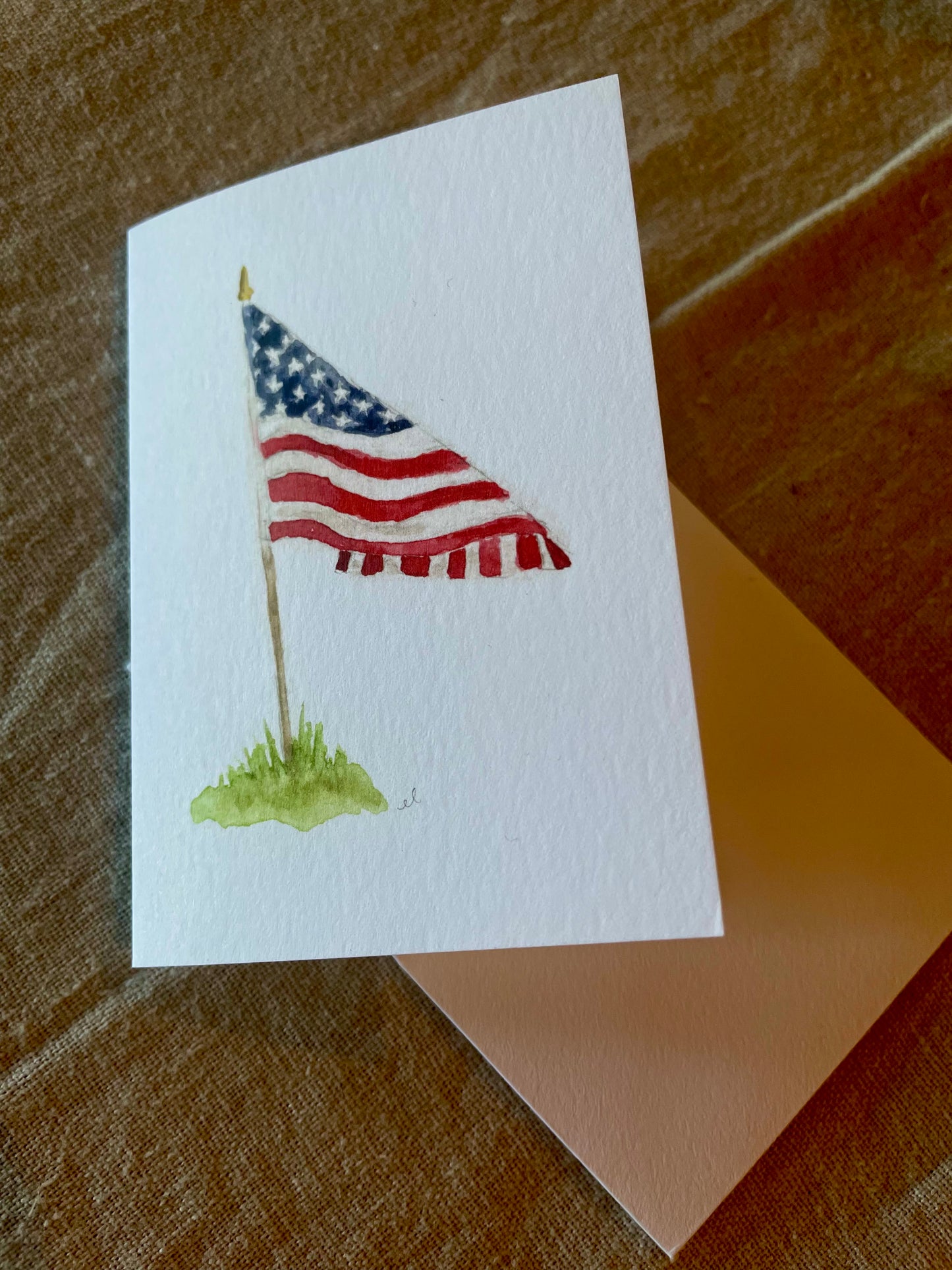 American Flag mini gift card