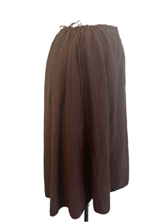 Linen Tie-waist Full Skirt