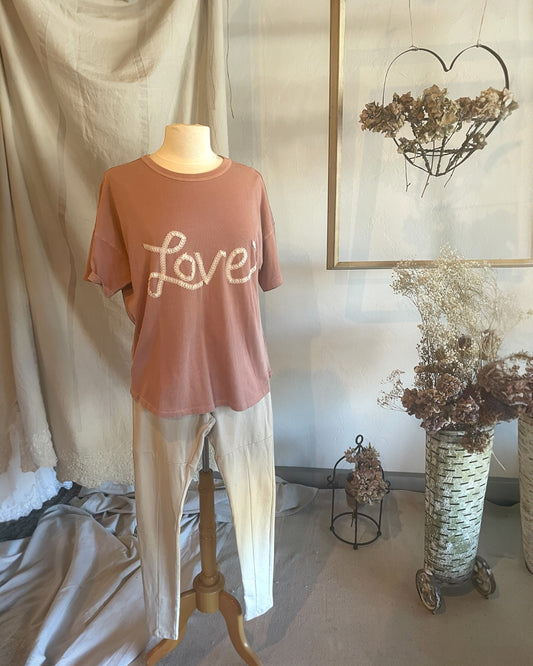 Love Girlfriend Tee in Muted Rose