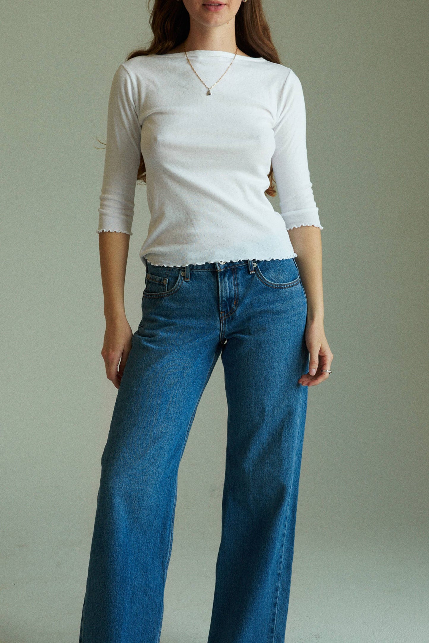 Ballet Pointelle Tee: Butter