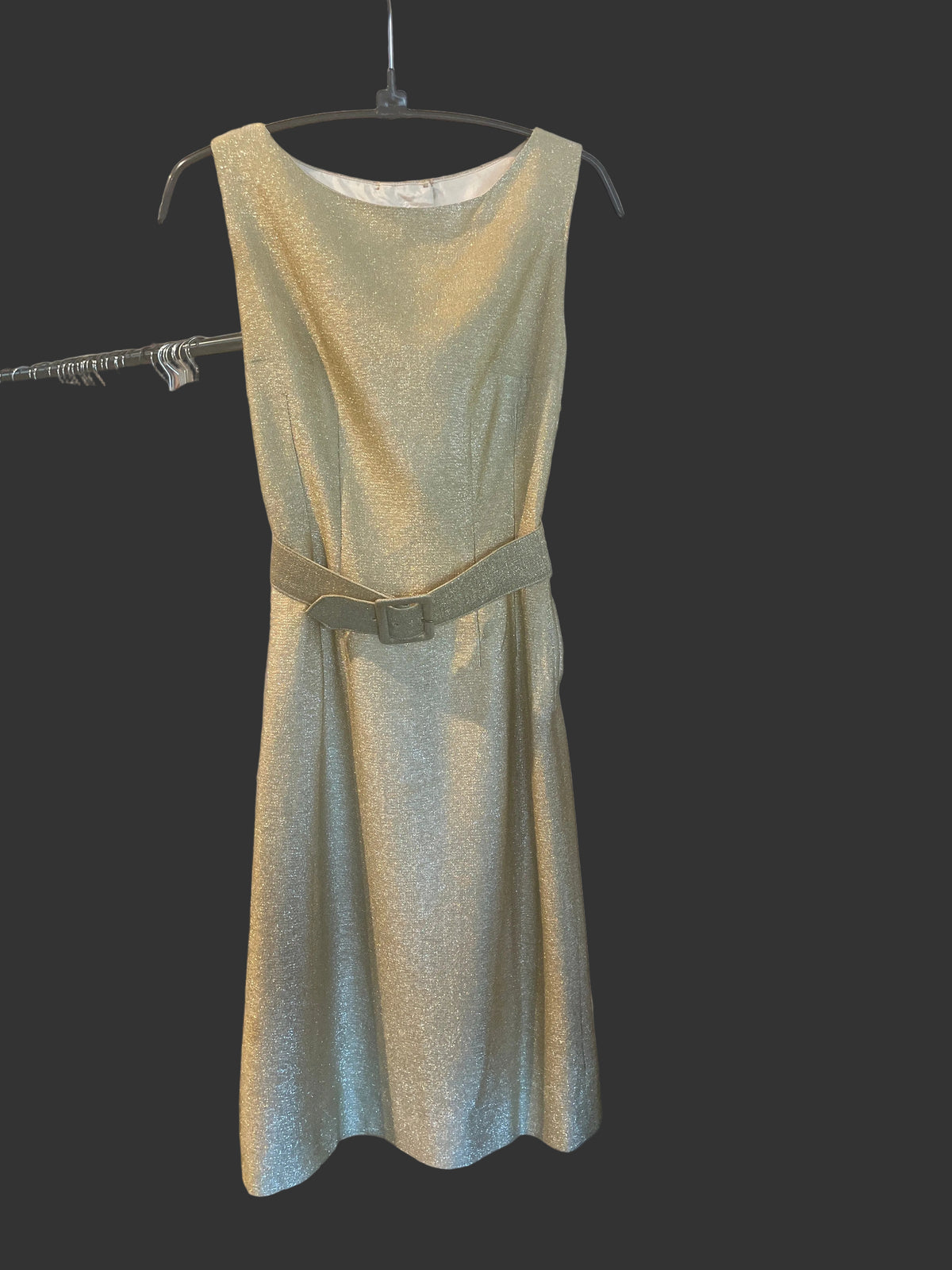 Rare 1950s gold metallic dress Alfred Werner Jrs of St. Louis