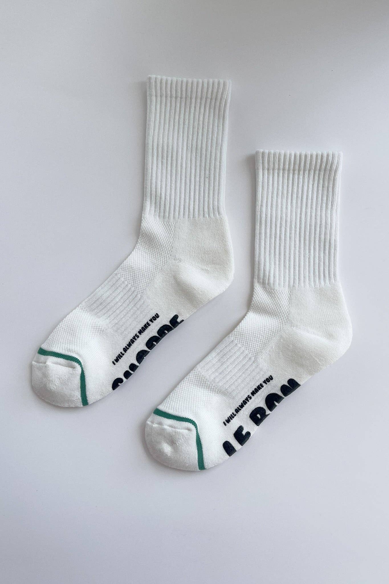 Hugger Socks: WHITE/ BLACK