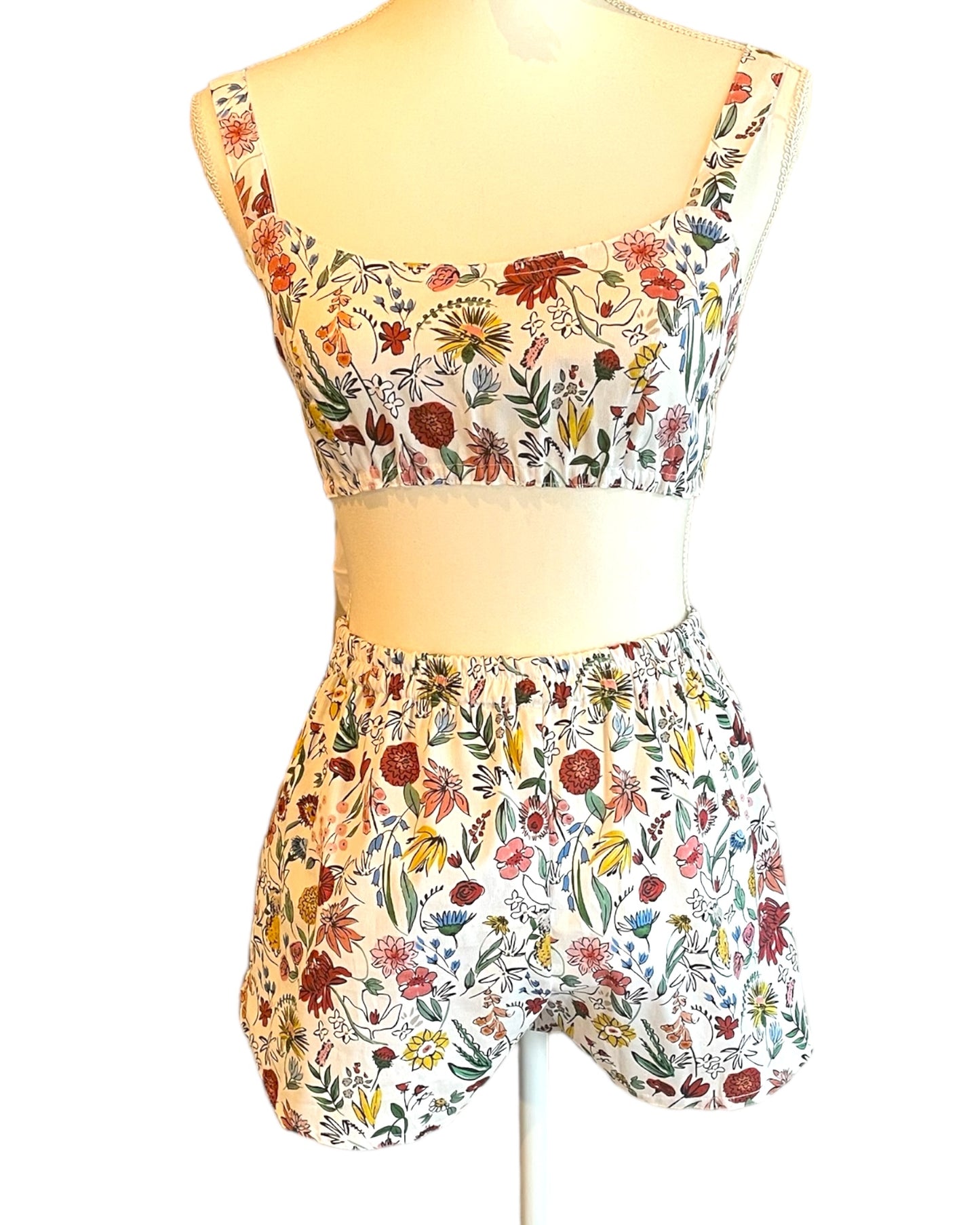 Playa Shorts, Garden Party Print Cotton Faille