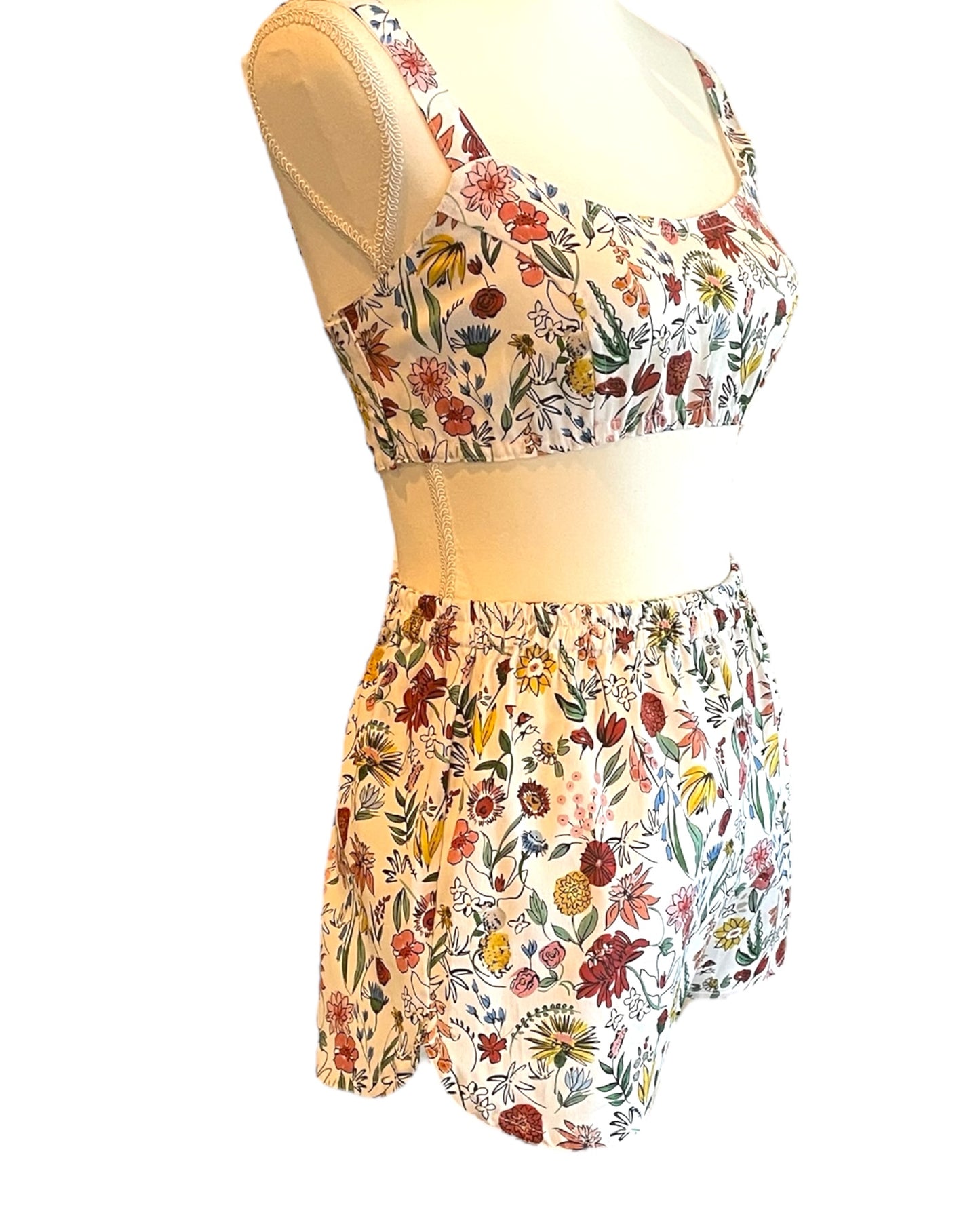 Playa Shorts, Garden Party Print Cotton Faille