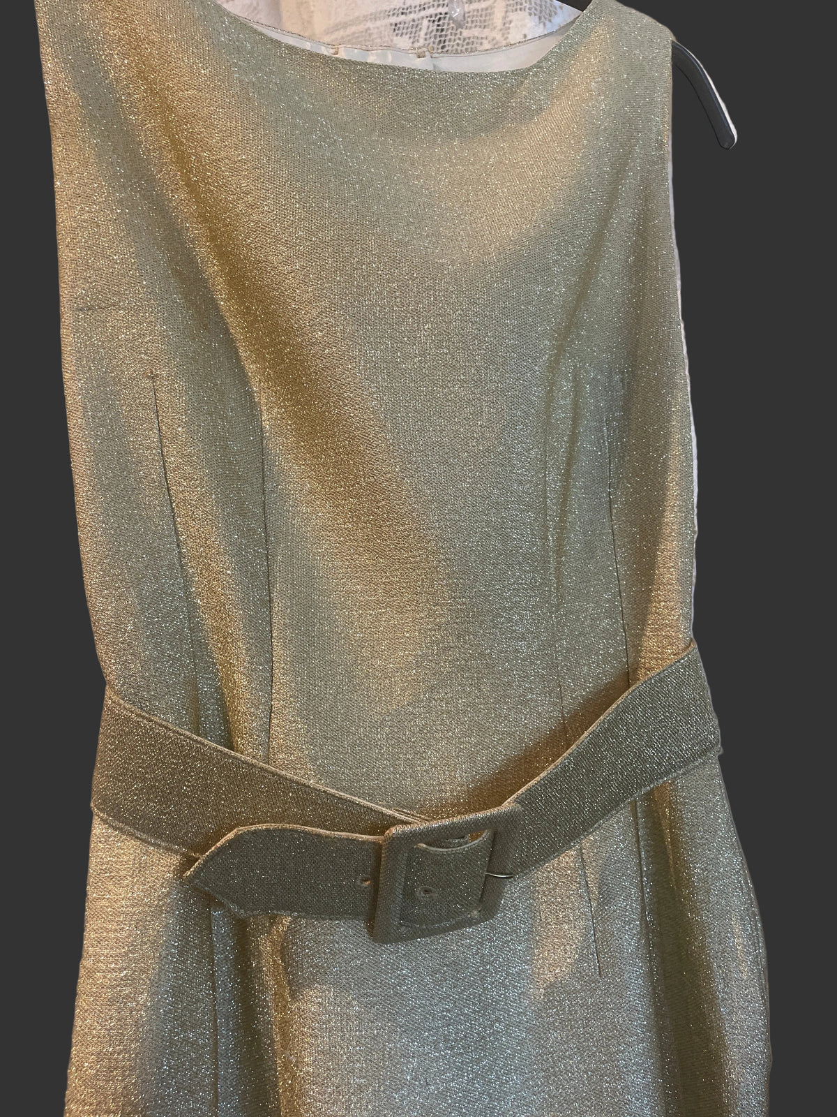 Rare 1950s gold metallic dress Alfred Werner Jrs of St. Louis