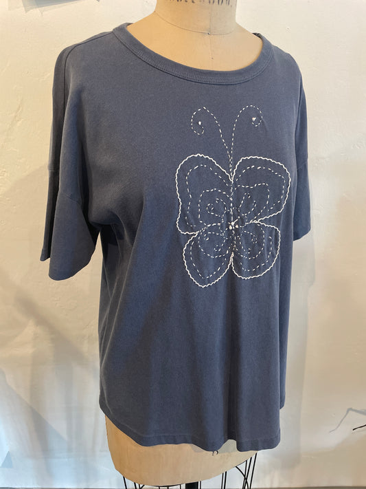 Embroidered Tee Butterfly