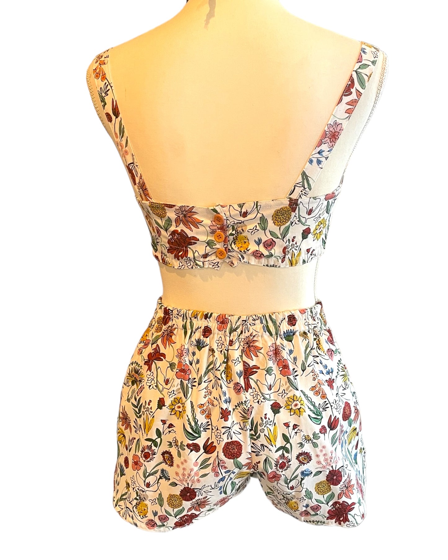 Playa Shorts, Garden Party Print Cotton Faille