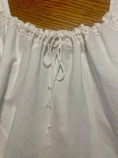 COTTON CAMI WITH VINTAGE LACE