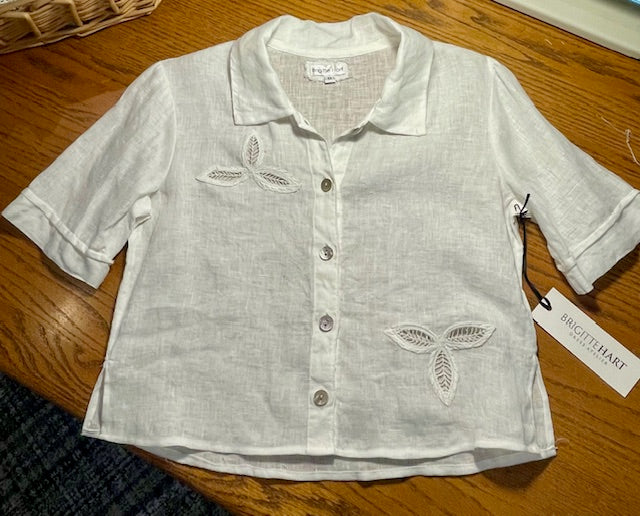 Short Sleeve Linen Blouse