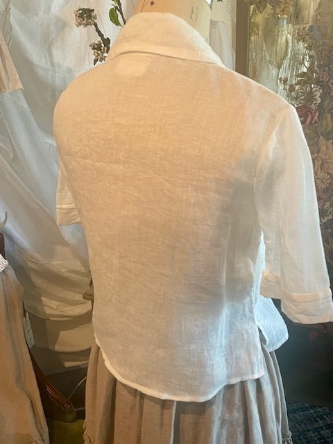 Short Sleeve Linen Blouse