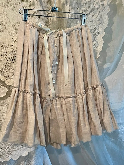 Petticoat upcycled linen and lace