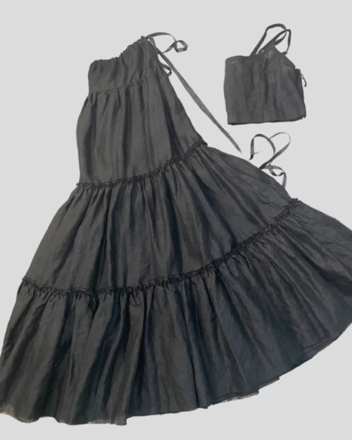 CLEMENTINE SKIRT - Black Luxe Linen - Best Seller