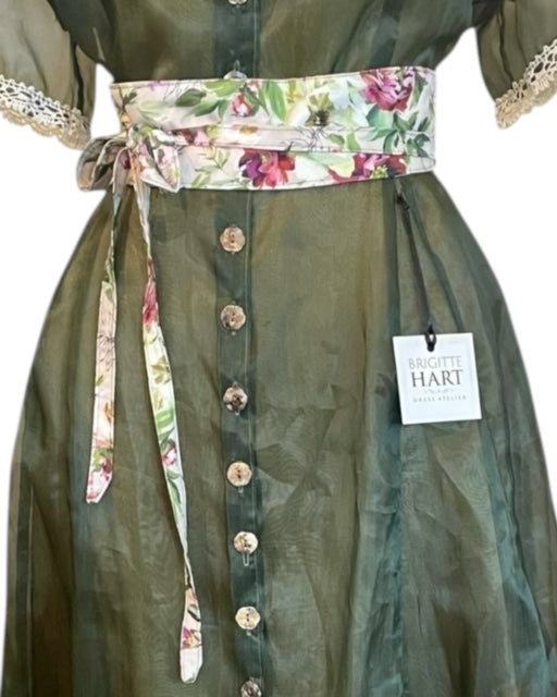 Cummerbund Tie Waist Belt - Sash - Floral Print