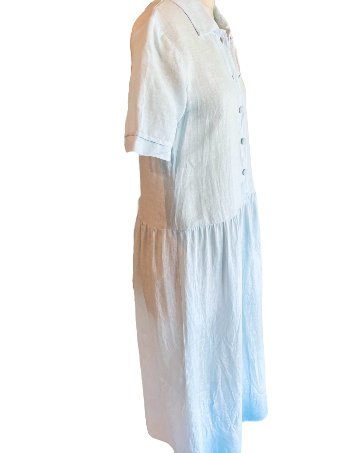 Day Dress - Barely Blue Linen