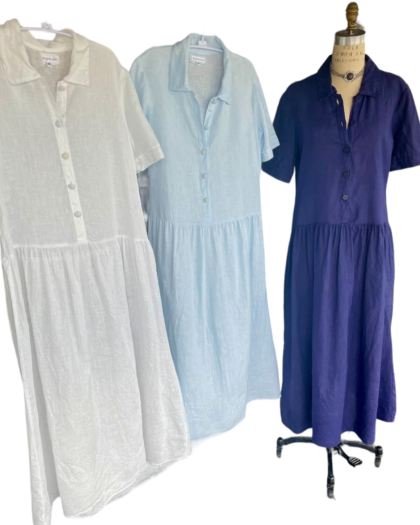 Day Dress - Barely Blue Linen