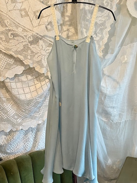 BABY DOLL SLIP DRESS - PALE FRENCH BLUE Brigitte Hart Dress Atelier BABY DOLL SLIP DRESS - PALE FRENCH BLUE Brigitte Hart Dress Atelier