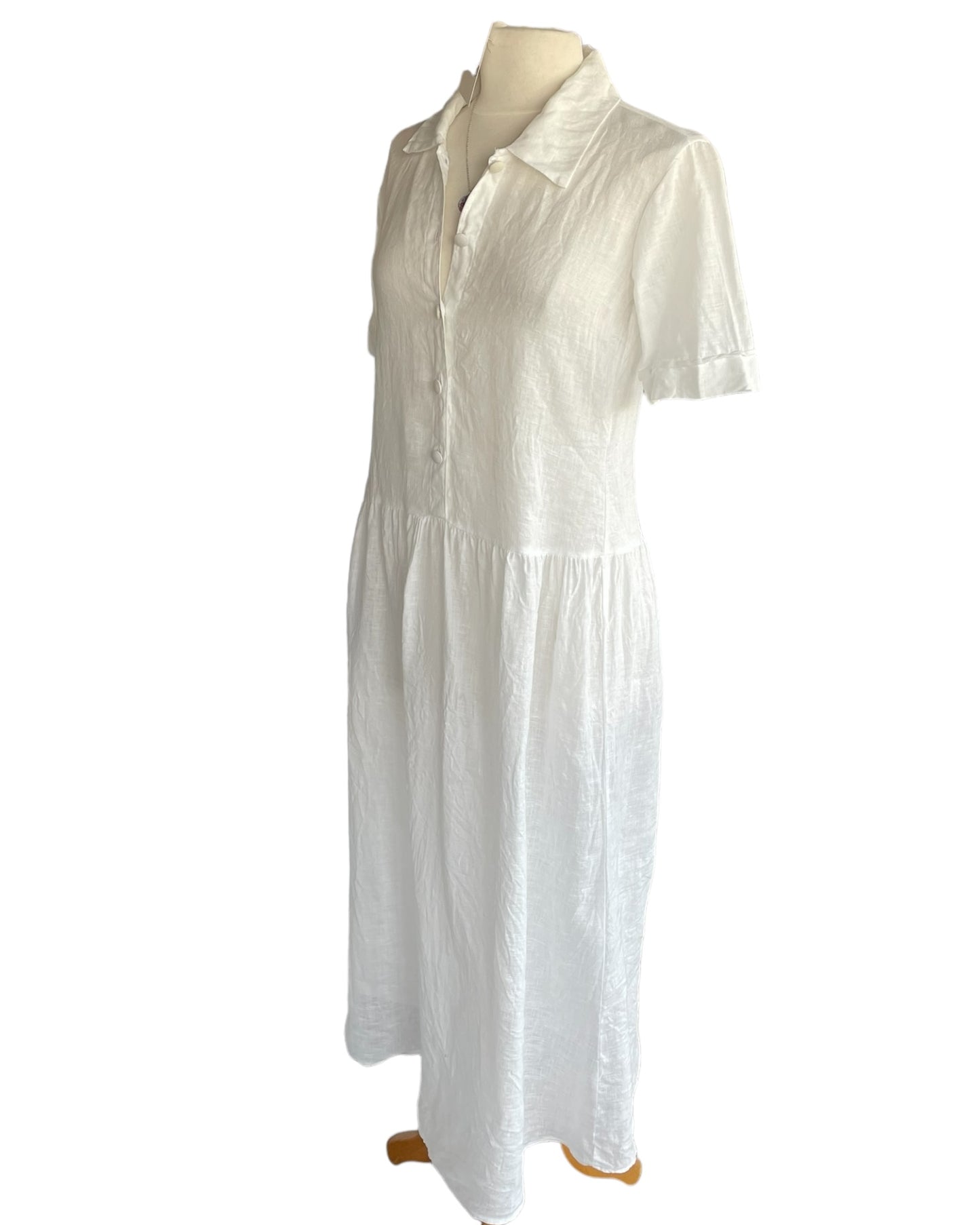 Day Dress - White Linen