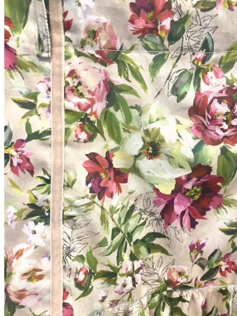 Estelle Structured Cotton Floral Skirt - Above Knee Length