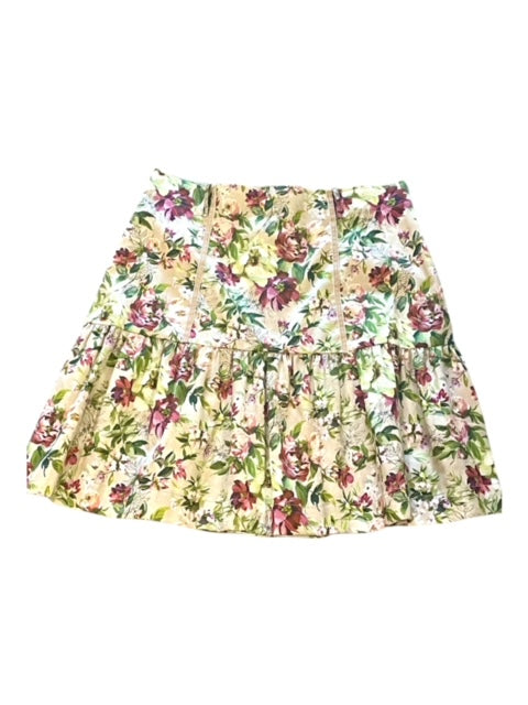 Estelle Structured Cotton Floral Skirt - Above Knee Length