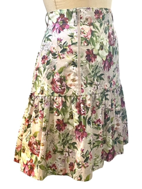 Estelle Structured Cotton Floral Skirt - Above Knee Length