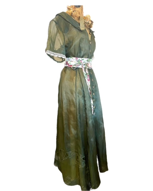 Cummerbund Tie Waist Belt - Sash - Floral Print