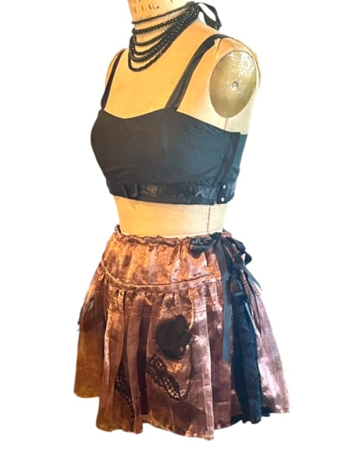 Metallic Mini Skate Skirt