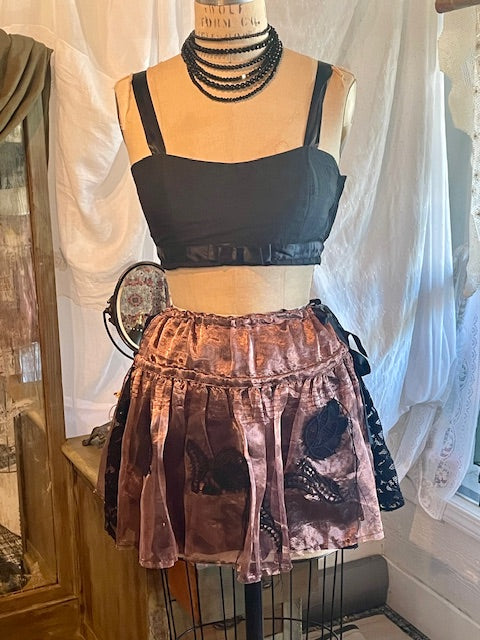 Metallic Mini Skate Skirt