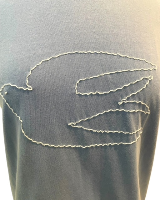 Embroidered "PEACE DOVE" Tee - Organic Cotton