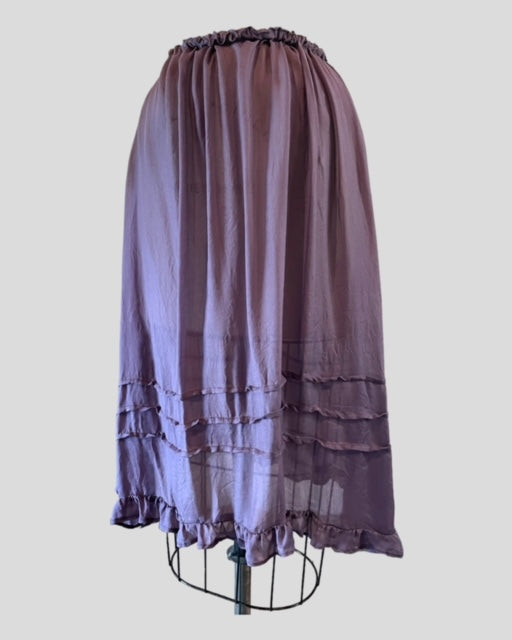 PINTUCK UNDERSKIRT WITH RUFFLES - SUGARED PLUM