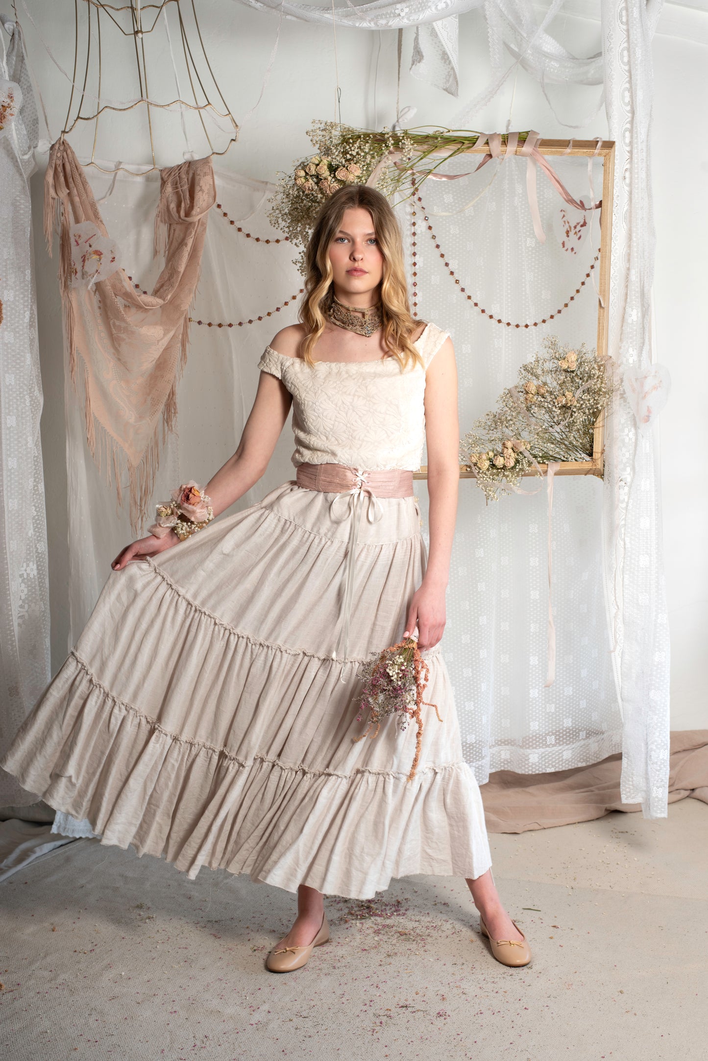 CLEMENTINE SKIRT - Pastel Luxe Linen - Limited Edition