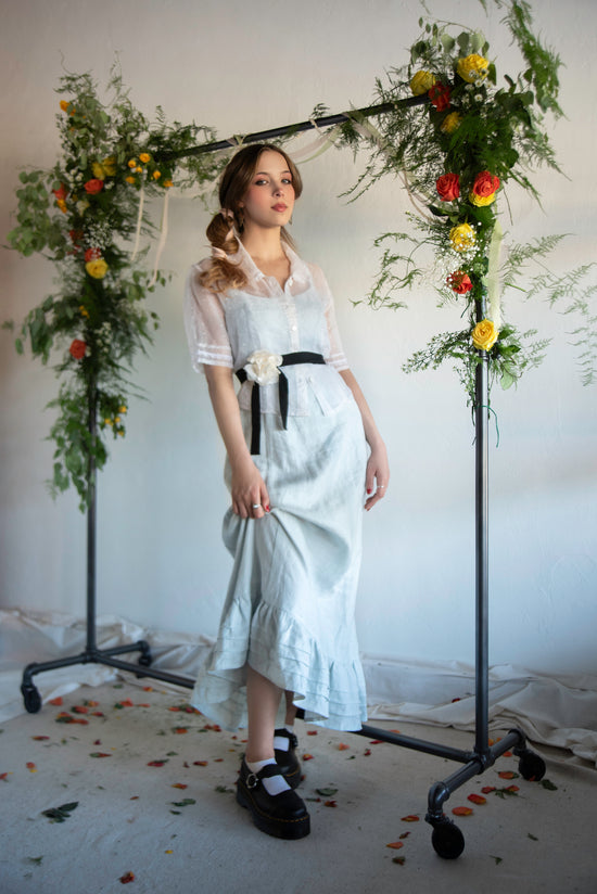 Silk Flower Ribbon Belt – Brigitte Hart Dress Atelier