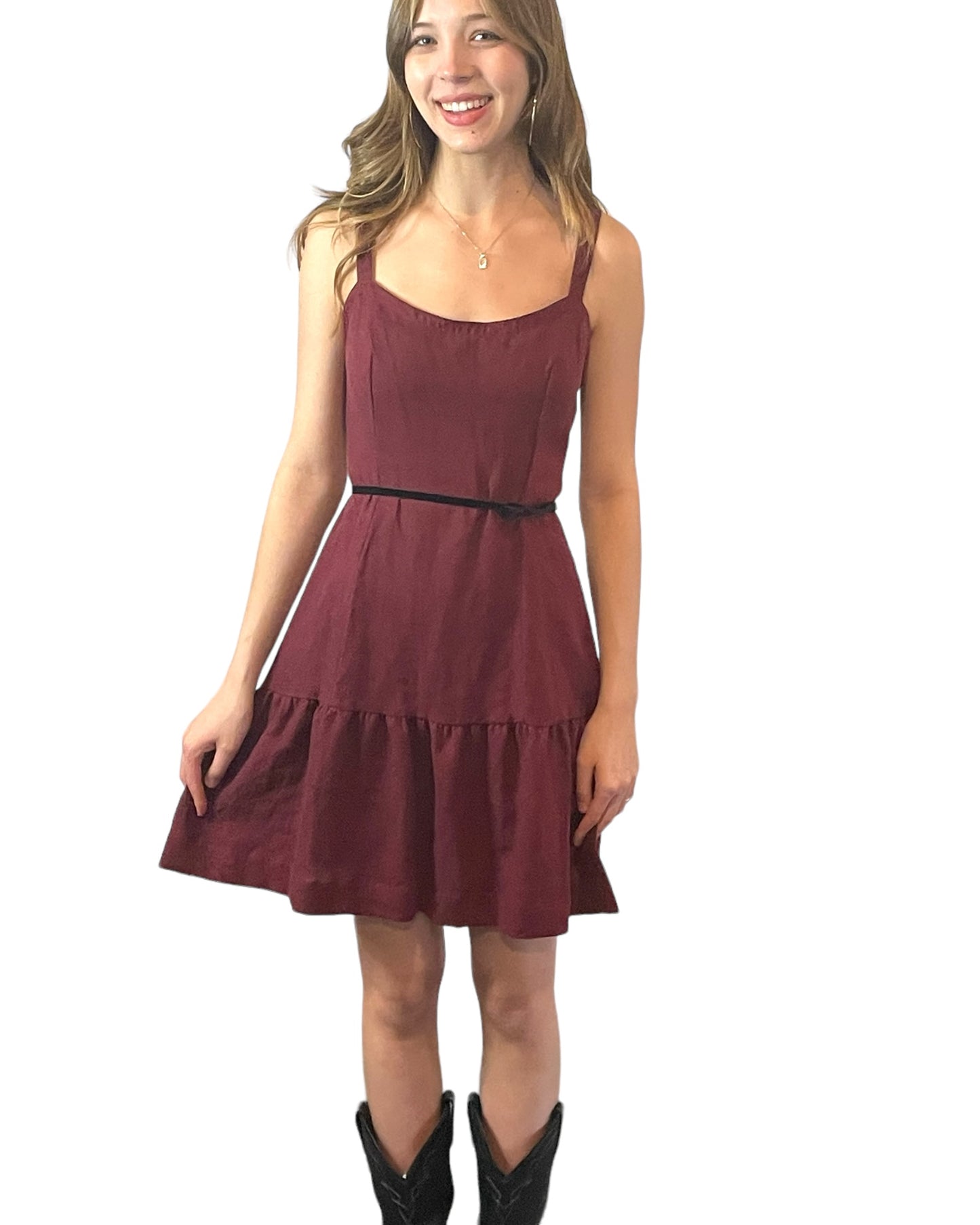 Short Slip Dress - Garnet